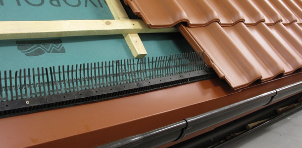 Okap w dachu pokrytym dachówką